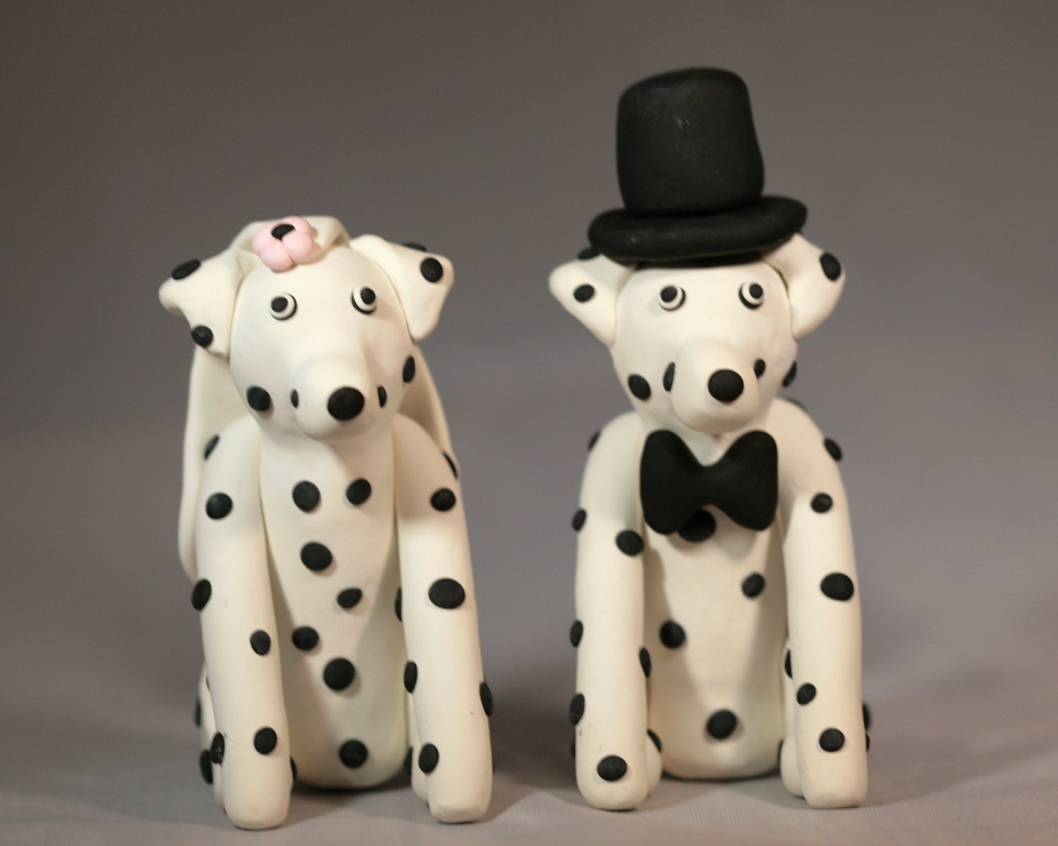 Dalmatian Dog Wedding Cake Topper by cockTHEshutter on Etsy