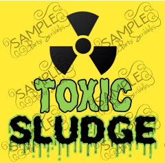 Zombie Apocalypse Favor Tags for Toxic Sludge with Ideas Il_170x135