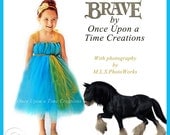 Merida Inspired Princess Tutu Dress - Halloween Costume - 6 7 8 9 10 - Disney Pixar Brave Inspired