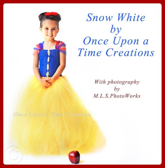 Snow White Inspired Princess Tutu Dress - Birthday Outfit, Photo Prop, Halloween Costume - 12M 2T 3T 4T 5T - Disney Snow White Inspired