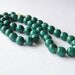 10 mm Green Malachite Necklace. Genuine Natural Grade 'A' Stone Beads. 18" Long. Hand Knotted. MapenziGems