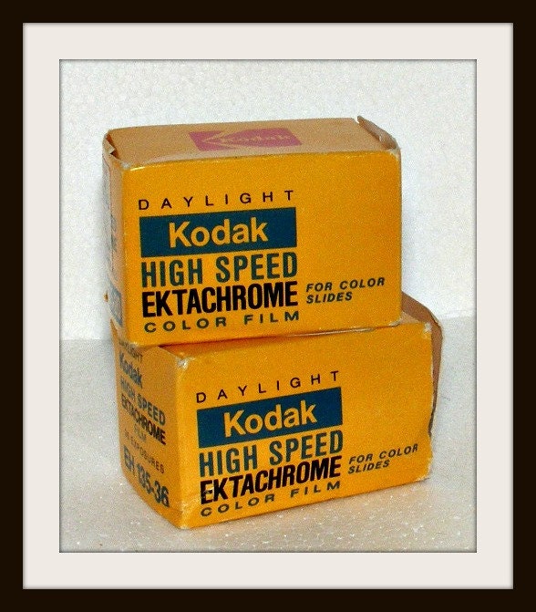 2 Vintage Kodak Film 1970's EH 135-20 Photography Decor Prop Collectible Daylicht Ektachrome Film