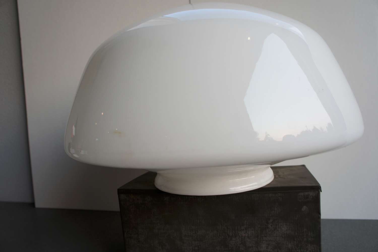 Vintage Milkglass Light Shade Schoolhouse
