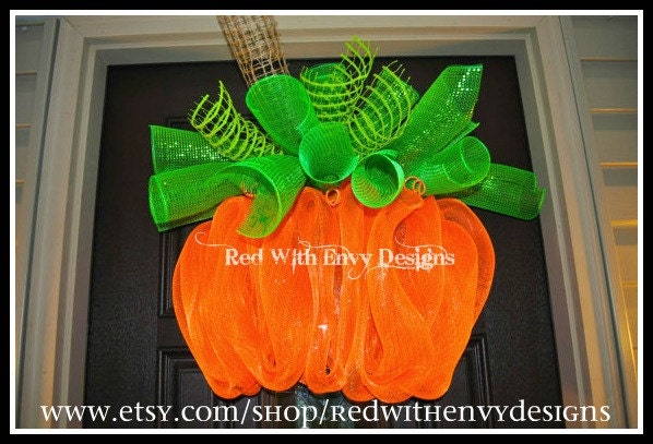 Large Halloween Wreath, Halloween Wreath, Deco Mesh Wreath, Wreath,Pumpkin, Pumpkin Wreath