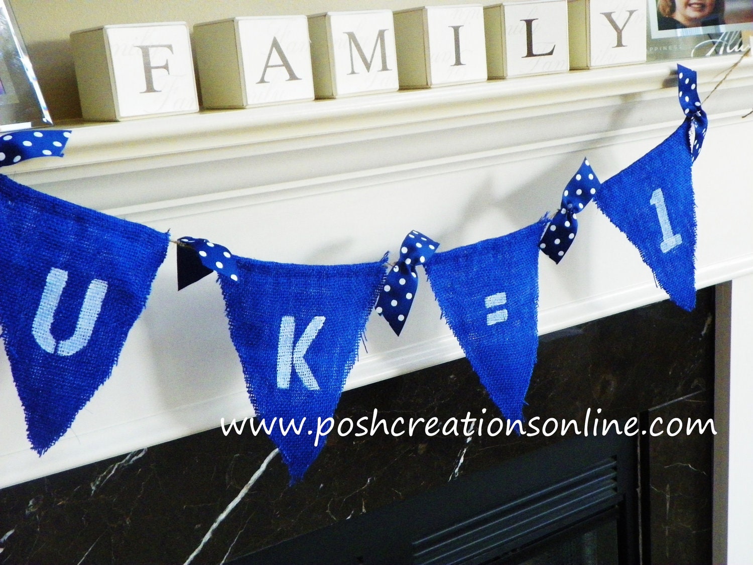 Uk Kentucky Wildcats Football Basketball  Banner, Burlap Pennant Banner, Decoration, Photo Prop Cats