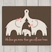 Nursery Art Print - Elephant Love - 8x10