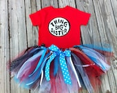 Dr.Seuss inspired applique thing big sister Thing 1, Thing 2, Thing 3 shirt ONLY. Custom childrens clothing By EverythingSorella