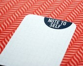 NOTE TO SELF : unmounted red rubber stamp
