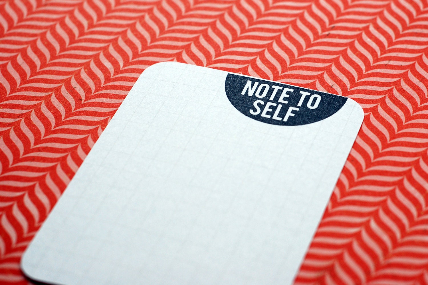 NOTE TO SELF : unmounted red rubber stamp
