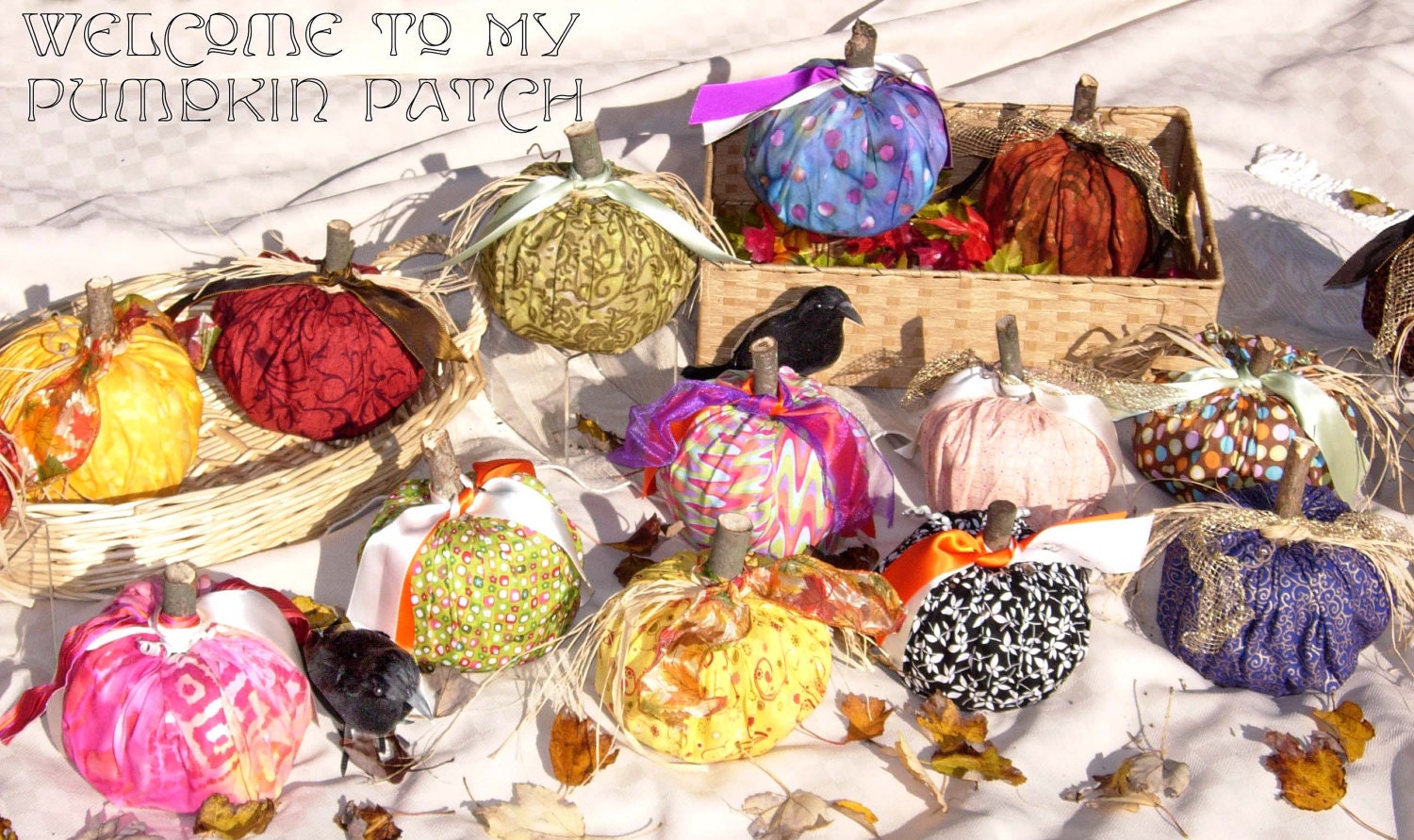 FUN Pumpkins for Thanksgiving Centerpiece / Hostess Gift / Fabric Pumpkins / Autumn Home Decoration
