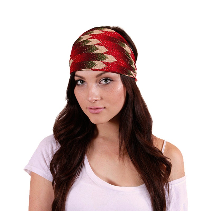Chevron Headband Hairwrap wide headwrap turban Womens hair accessories arrows