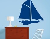 Sailboat Nursery Art - Vinyl Nursery Wall Decals - Nautical Nursery Theme