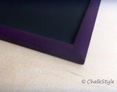 11x8.5 Framed Chalkboard with Plum Purple Frame for Engagement or Wedding Photo Prop