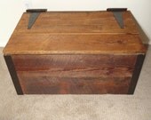 Industrial Trunk Coffee Table made with Salvaged Barnwood