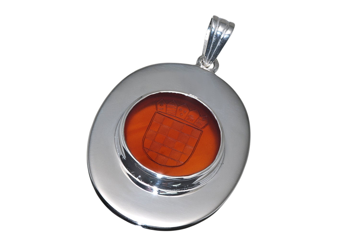 Custom Bespoke Family Crest Sterling Silver Pendant