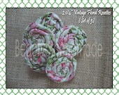 Fabric Floral Rolled Rosettes 2 inch rosettes hair bow accessories, headband making, hair clip making