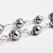 Caged pearl necklace - wire wrapped beads - gray pearl necklace - glass pearl necklace - wire wrapped beads