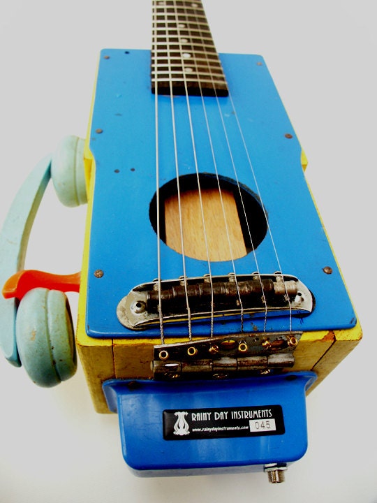 Epiphone Telephone Guitar Handmade Acoustic / Electric Antique Toy Real Guitar