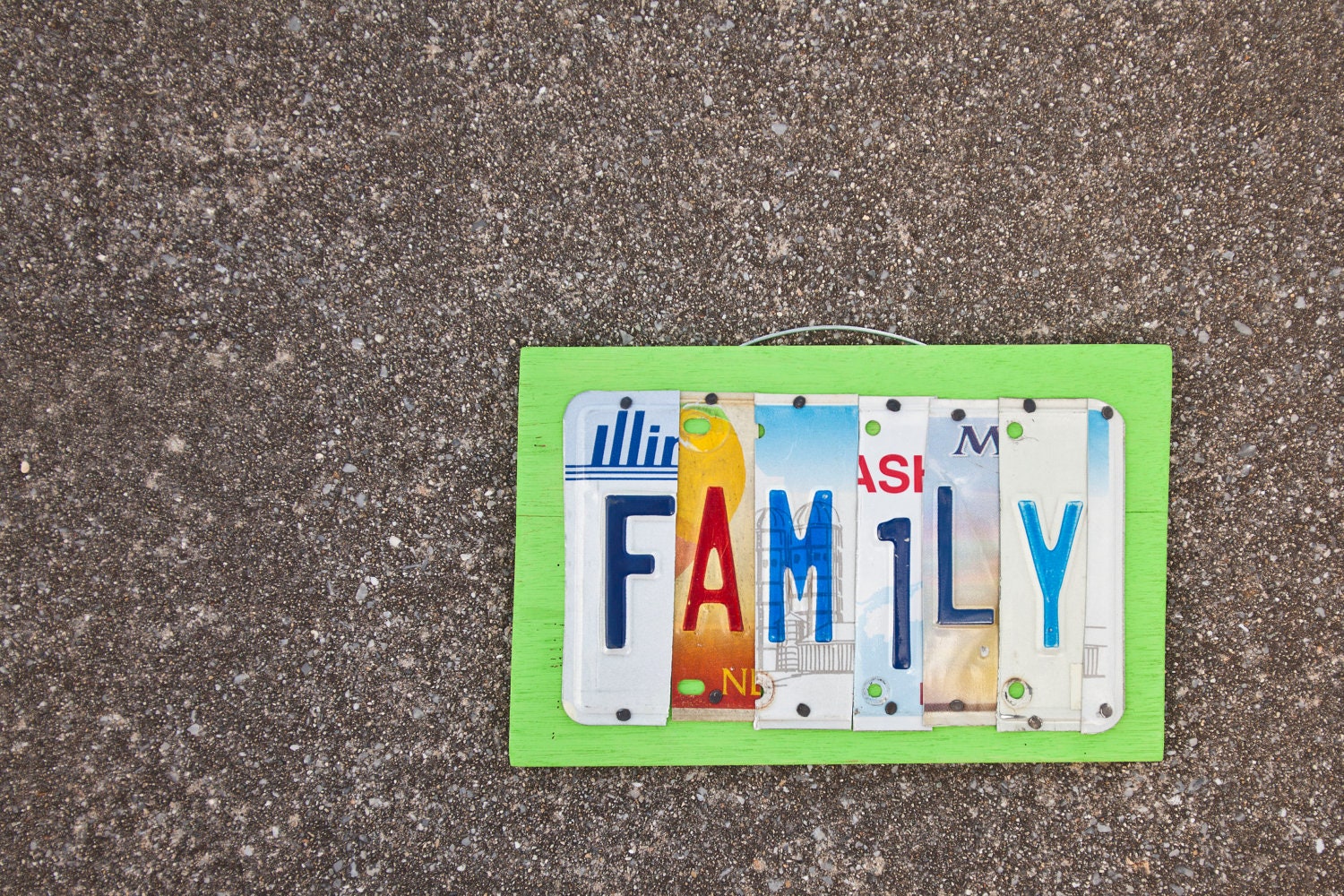 Family License Plate Art, OOAK Home Decor Wall Hanging,Mothers Day,  Christmas gift, anniversary gift, birthday gift
