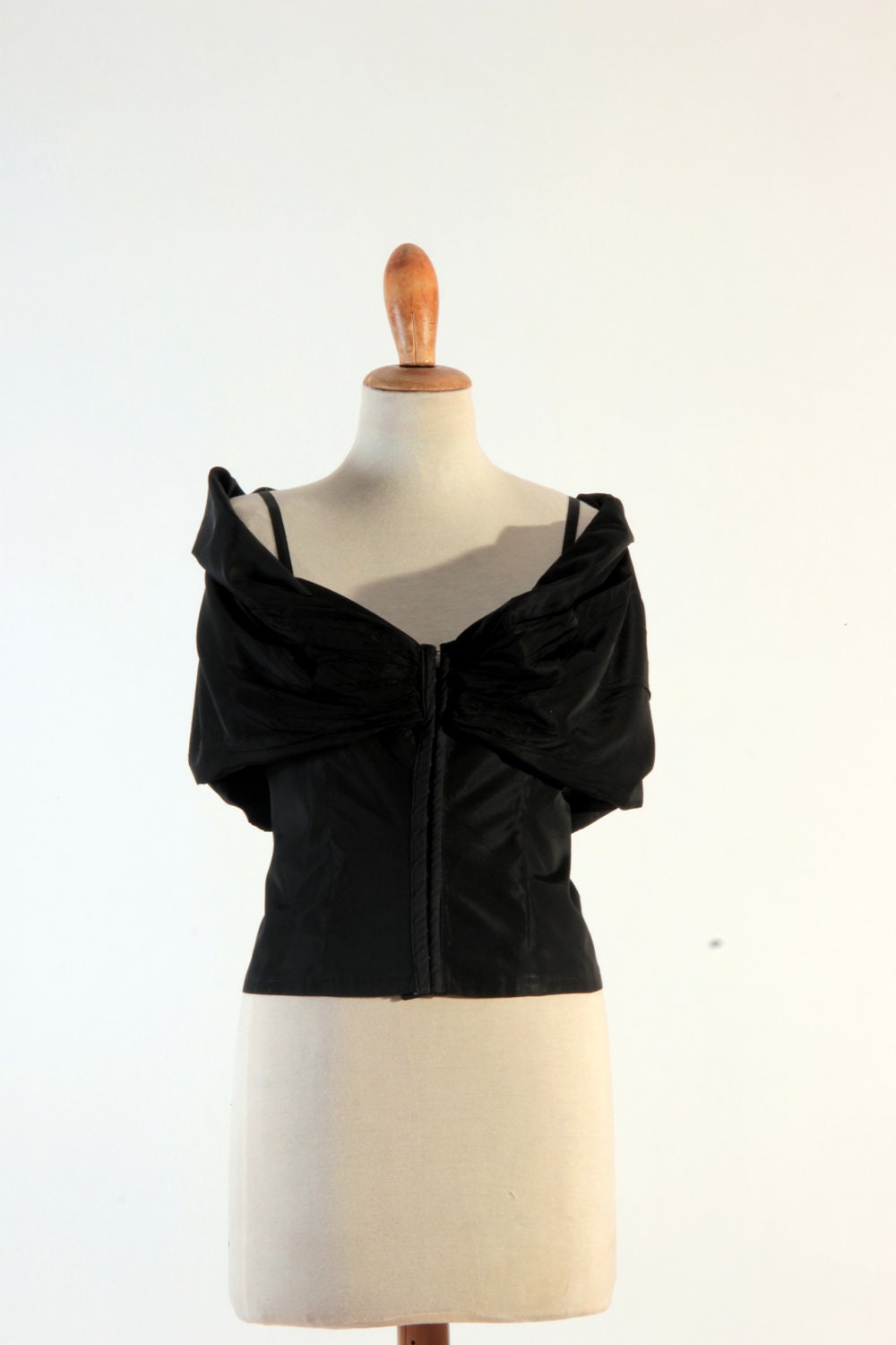 applique fabric corset draped