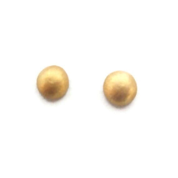 Tiny Stud Earrings on Tiny Gold Stud Earrings  Round Post Earrings  18k Earring Studs