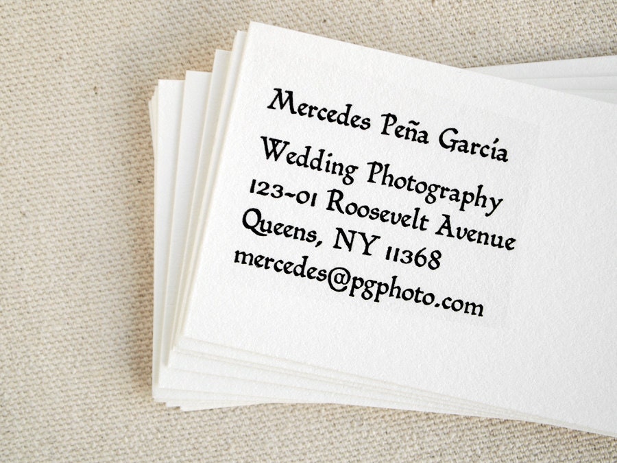 Letterpress Business Cards - Modern Traditonal Style Mix - Missive (50)