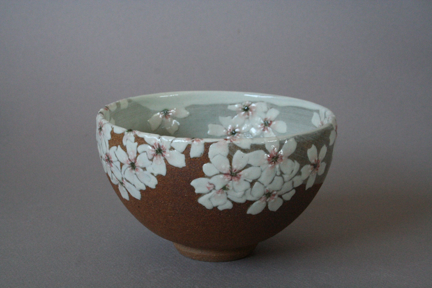 white cherry blossom bowl
