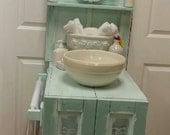 Shabby Chic, Cottage Chic, One of a kind Bathroom Vanity or Gardening Bench