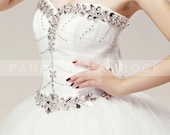 Christa/wedding gown/bridal dress/custom made/all size/sweetheart neckline/beading/princess style/lace-up back