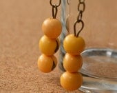 Yellow Acai bead earrings