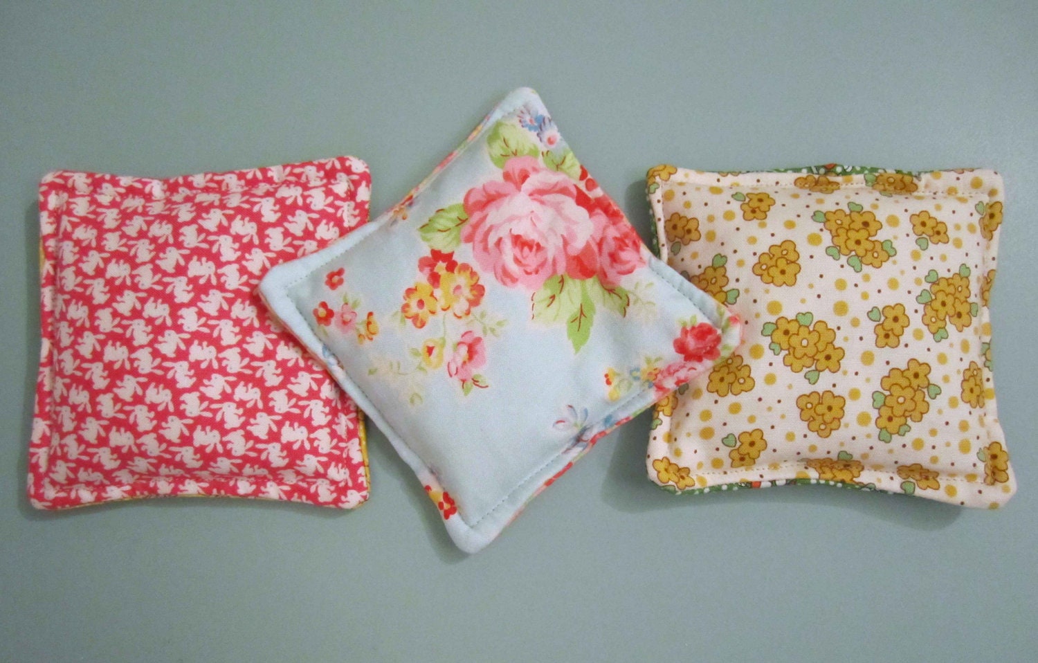 Set of 2 Hand Warmers, hot microwaveable lavender-scented pocket warmers.