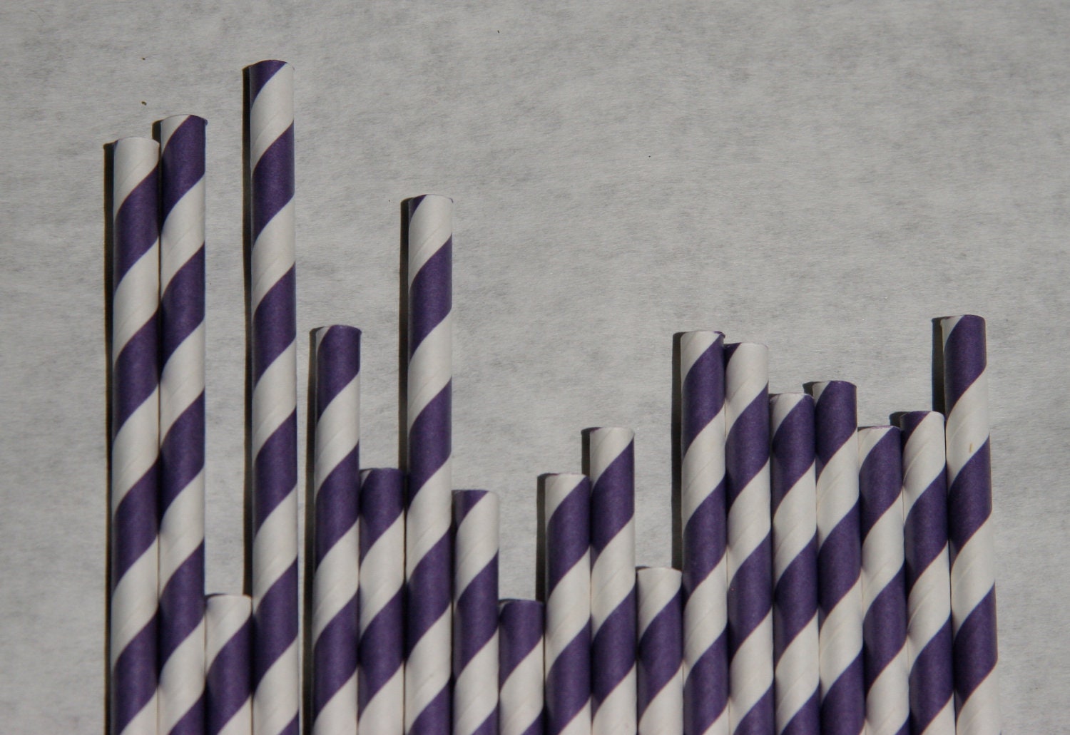 Purple Striped Paper Straw, Pack of 50, Violet Paper Straws Il_570xn