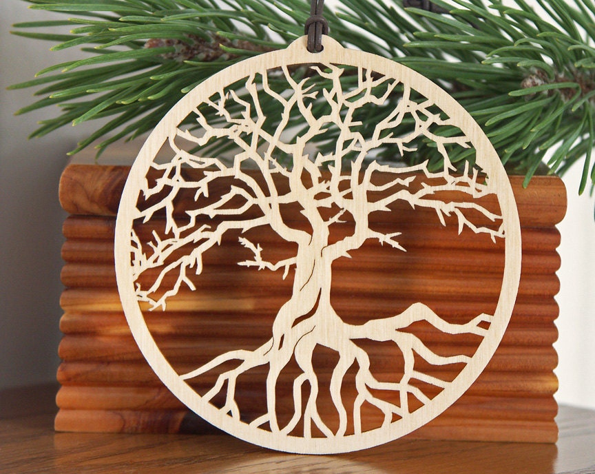 Tree of Life ornament wood hanging decoration