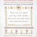 Trust in the Lord - Intermediate Sampler - 100% Cotton Embroidery Pattern
