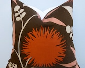Modern Dahlia Floral Decorative Pillow Cover 18 x 18