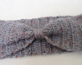 Wool Grey Headband, Hand Crocheted Headband, Earwarmer, Women Accessories, Holiday gift