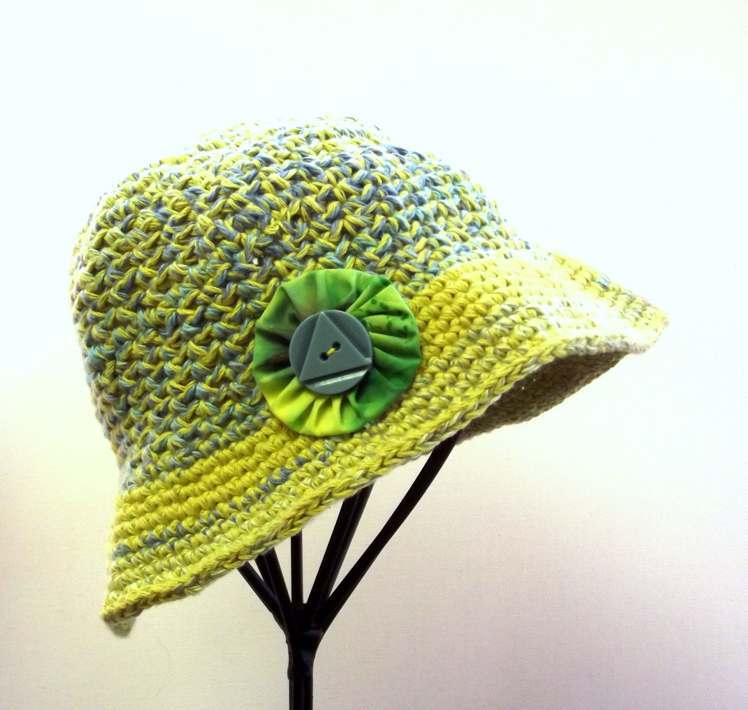 Cloche, Crochet Hat, Silk Linen, Sun Hat, Beach Hat, Spring, Summer