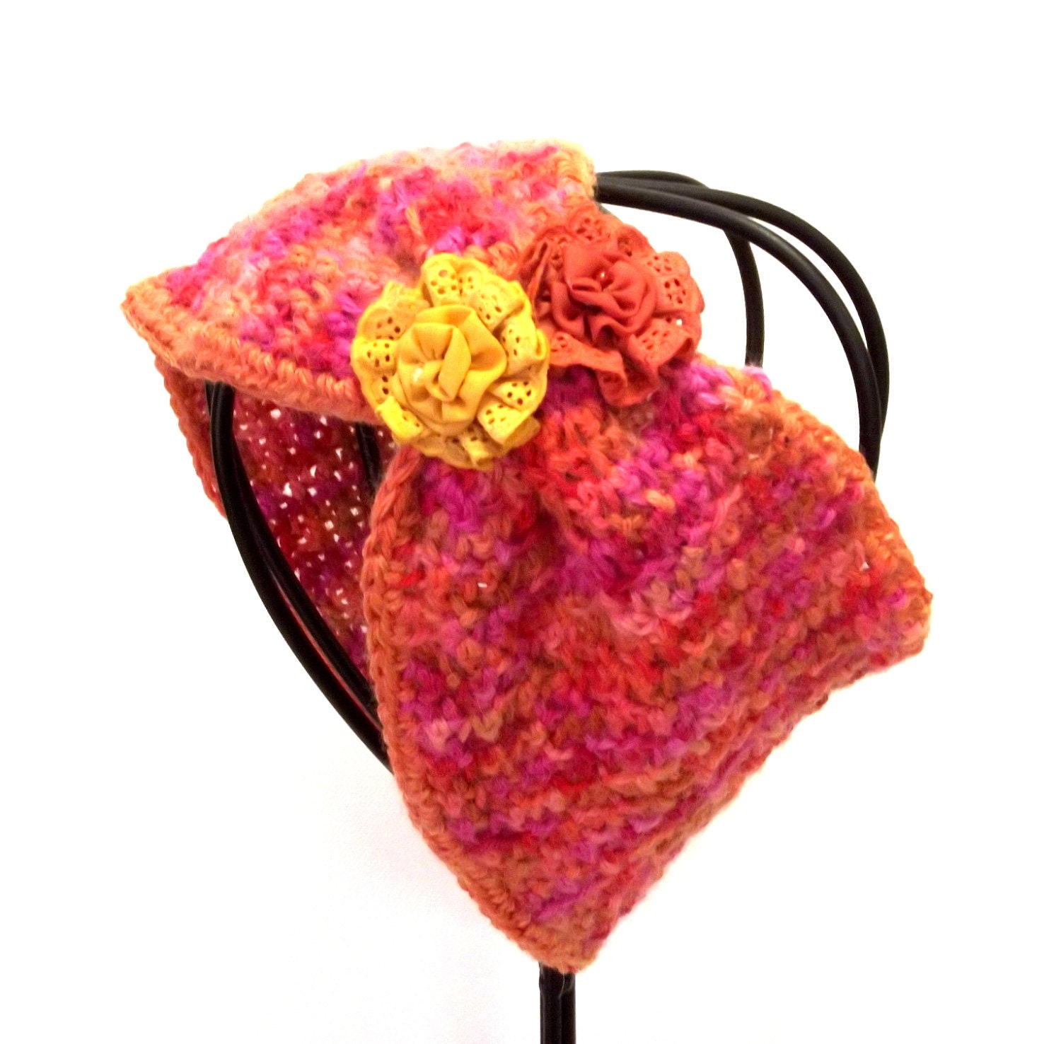 Ear Warmer, Crochet,  Baby Alpaca ,Winter Headband, Ski Apparel
