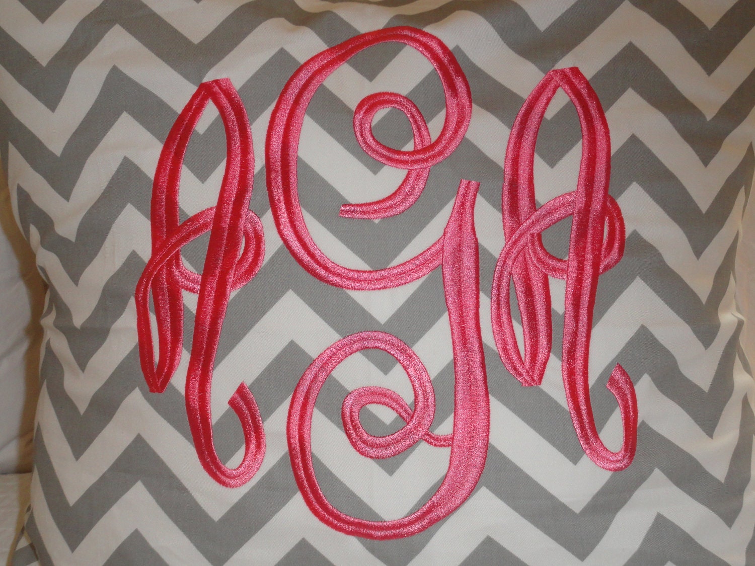 Custom Monogrammed Chevron Euro Sham