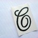 STICKER - Monogram Letter C- Decorative Letter C Monogram initials Letter C