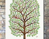 Thumbprint Tree Canvas Guest Book Art - Wedding, Anniversary, Milestone Birthdays
