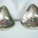 Puffed triangle Mexican sterling earrings with drape design