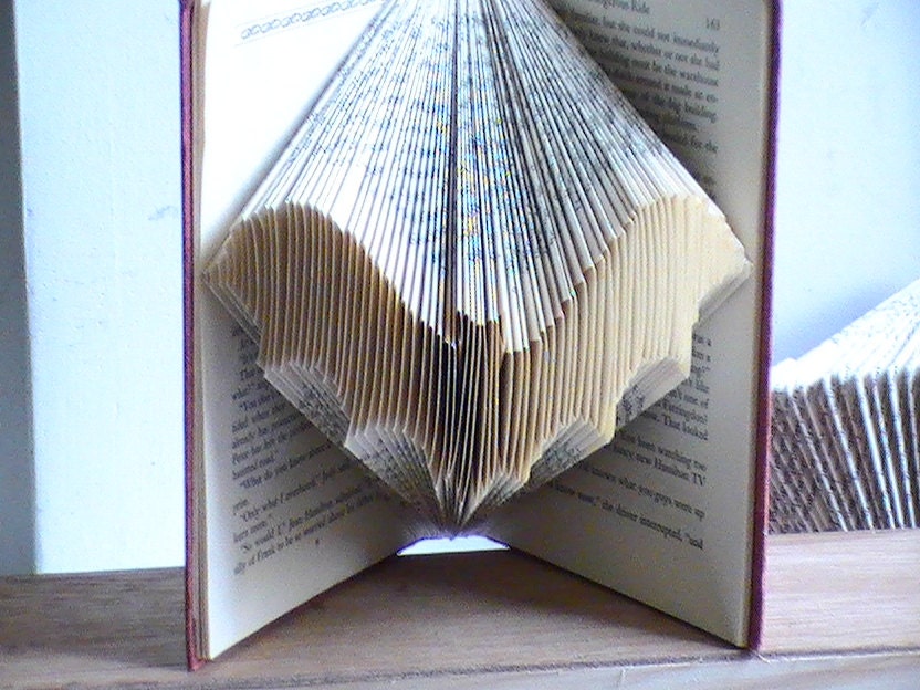 Bat Book Origami -- Bat Folded Book Art
