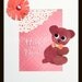 Children's Art, Nursery Art, Kid's Decor, Kid's Art, Nursery Wall Art - Hang On There Little Bear