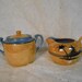 Vintage Sugar Bowl, Creamer and 2 Cups, Lusterware, made in Japan, Noritake