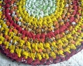 Wildfowers Cottage Chic Crocheted Rag Rug Eco Friendly