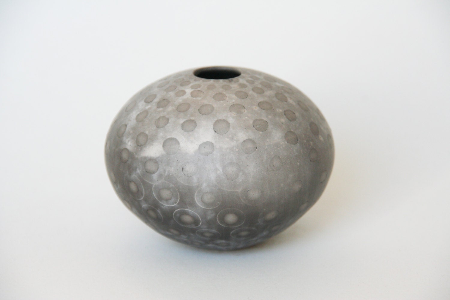 Spotted Ceramic Vessel - Sawdust Fired Pot