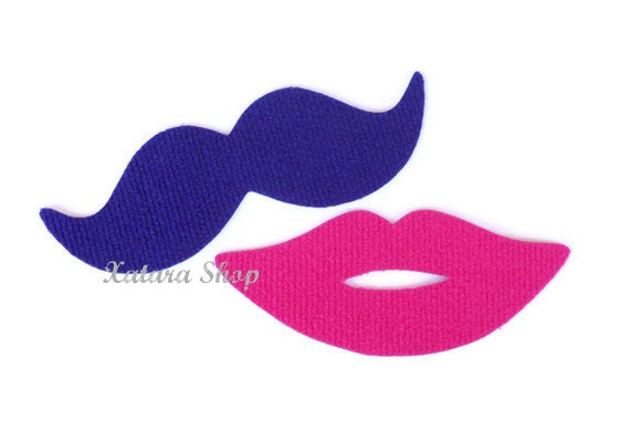 Set of rugs. Mustache and lips. Mr & Mrs. Place it in your bedroom. Custom doormat