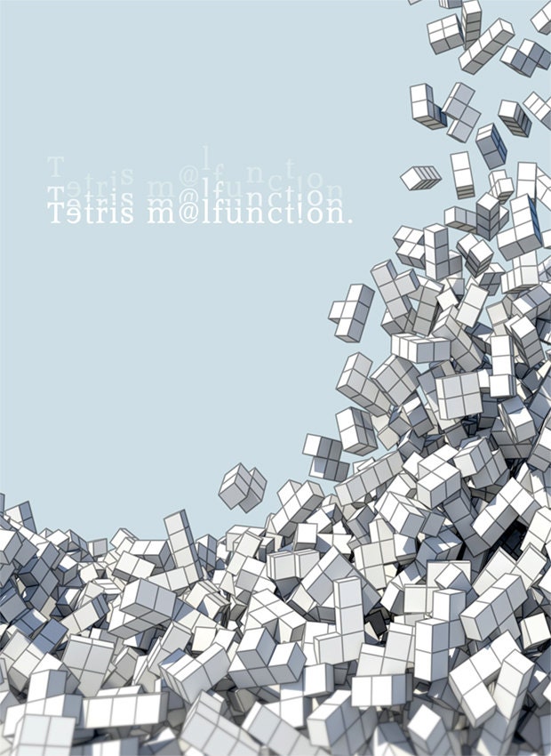 Tetris Inspired 13x19 Inch Graphic Print