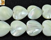 15.5 inches strand of MOP smooth heart shape shell bead 20mm